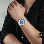 SAPPHERO Men's watch Stainless steel Waterproof men's watch Chronograph Business men's watch best gift clock Usedleon