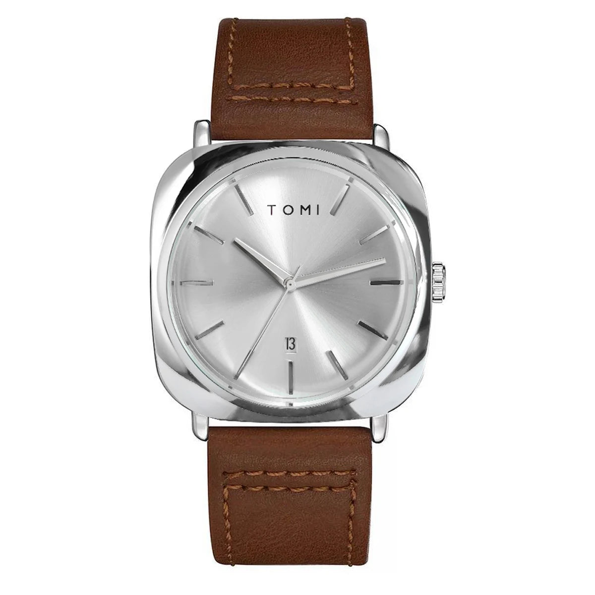 TOMI Men's Fashion Business Design Watch Square Small Disc Watch High Quality Minimalist Design Elegant Men's Watch Quartz Watch Usedleon
