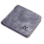 New Men Wallets Credit Card/ID Holder Vintage Brand Male Wallet High Quality PU Leather Photo Holder Foldable Short Men Purse Usedleon