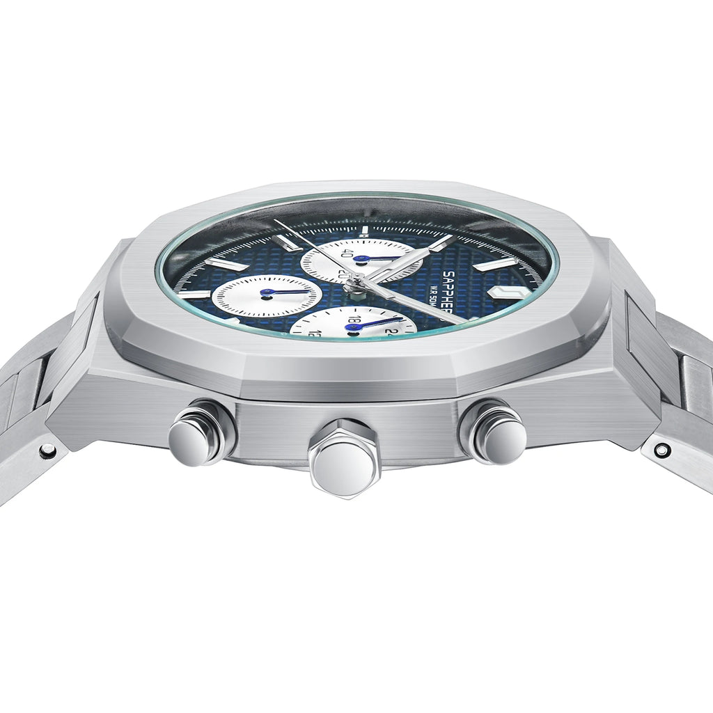 SAPPHERO Men's watch Stainless steel Waterproof men's watch Chronograph Business men's watch best gift clock Usedleon