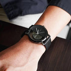 TOMI 3PCS Luxury Business Gift Box Set Men Watch Wallet Simple Leisure Creative Hollow Dial Men Quartz Watch Watch Clock Gifts Usedleon