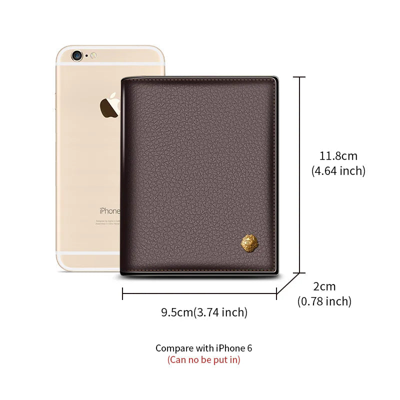LAORENTOU Men Genuine Leather Wallet Small Card Holder Wallet Gift for Husband,  Boyfriend Usedleon