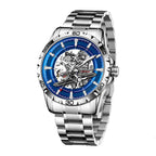 GLENAW New Pilot Series Men Watches Hollow Luxury Automatic Mechanical Watches Luminous waterproof Stainless Steel Strap Watch Usedleon