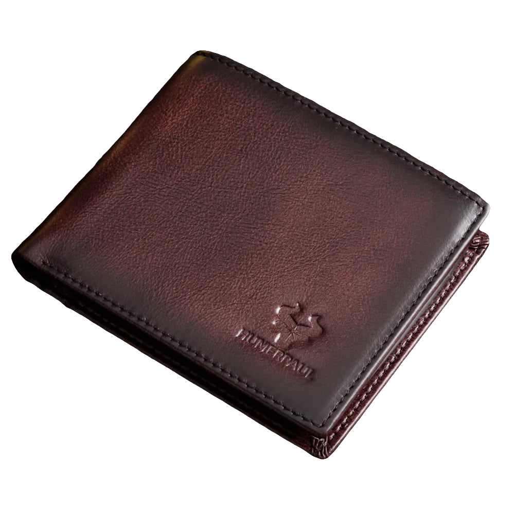 KAVIS Handmade Men's Wallet Genuine Leather RFID Card Holder with ID Window Large Capacity Male Storage Money Bag Fashion Usedleon