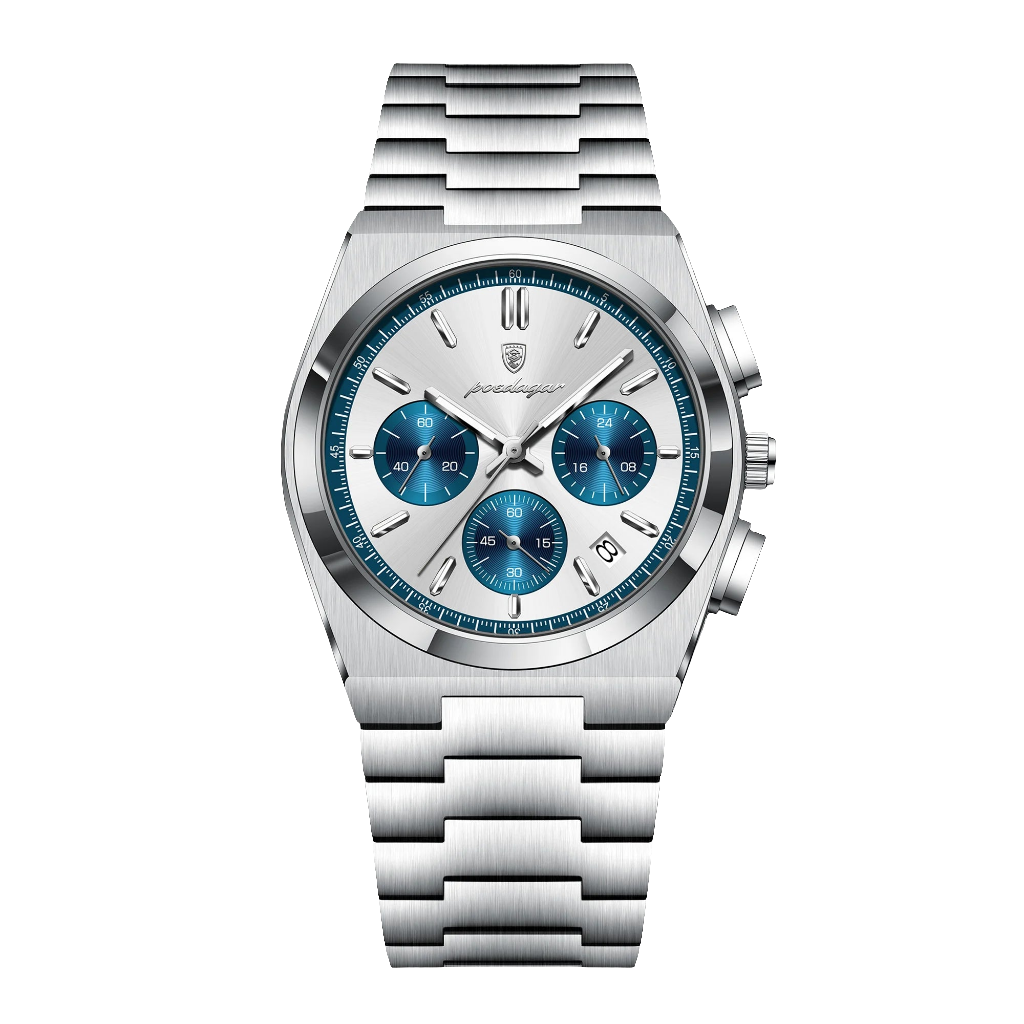 POEDAGAR Luxury Man Quartz Watch Sport Military Watch For Men Waterproof Luminous Date Chronograph Stainless Steel Men's Watches Usedleon