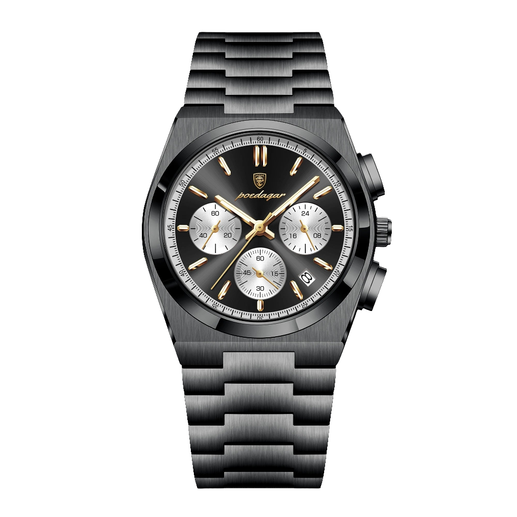 POEDAGAR Luxury Man Quartz Watch Sport Military Watch For Men Waterproof Luminous Date Chronograph Stainless Steel Men's Watches Usedleon
