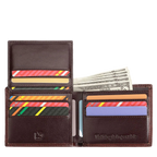 KAVIS Handmade Men's Wallet Genuine Leather RFID Card Holder with ID Window Large Capacity Male Storage Money Bag Fashion Usedleon