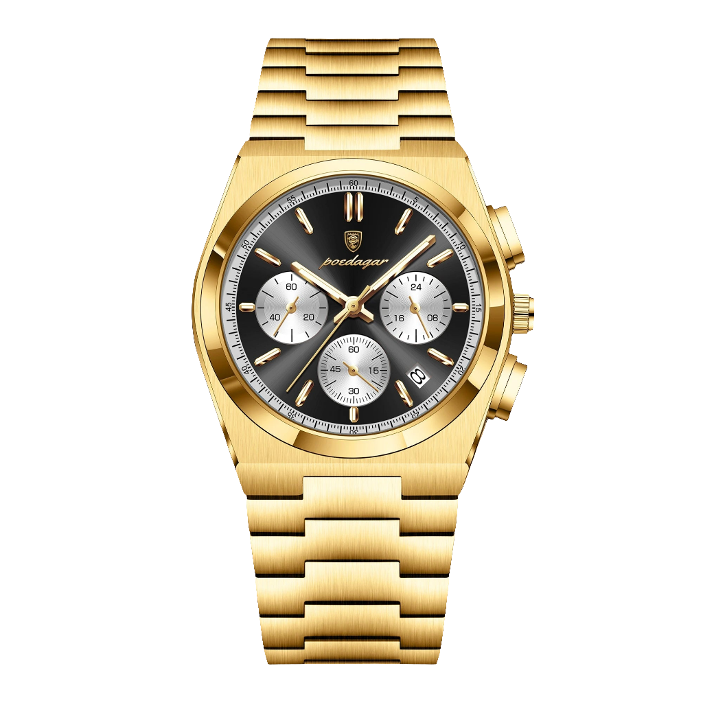 POEDAGAR Luxury Man Quartz Watch Sport Military Watch For Men Waterproof Luminous Date Chronograph Stainless Steel Men's Watches Usedleon