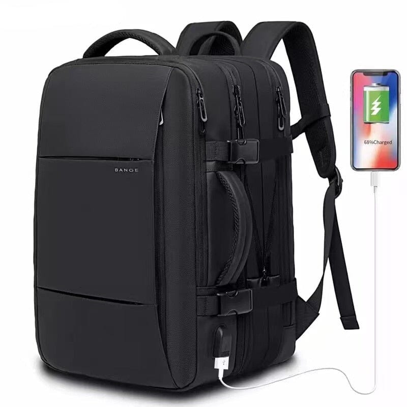 Mochila de Viagem Premiere - Notebook 17`, Expansível, Impermeável e Porta USB-usedleon Usedleon