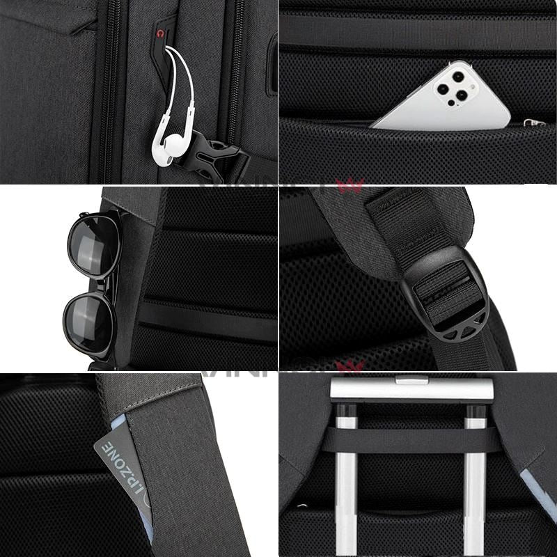 Mochila Executiva Michigan - Notebook 17`, Impermeável e Porta USB-usedleon Usedleon