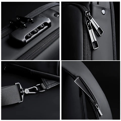 Bolsa de Ombro Antifurto com Carregamento USB Usedleon
