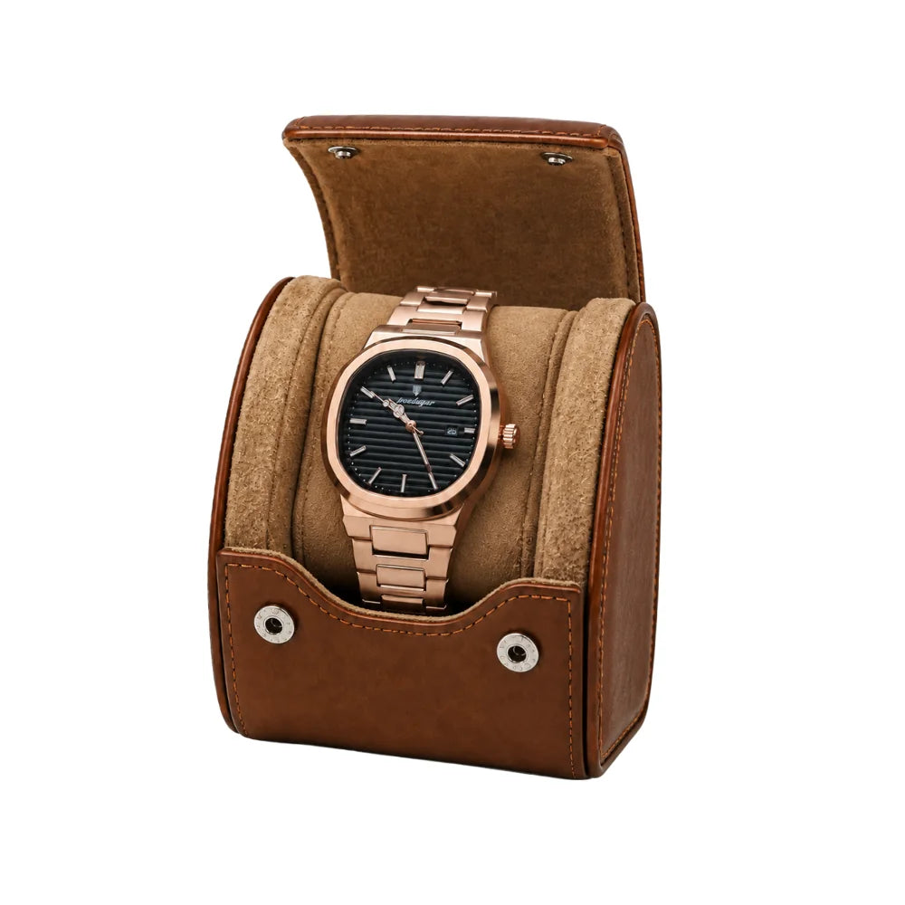 Relógio Masculino Golden Deluxe — Aço Inoxidável Usedleon