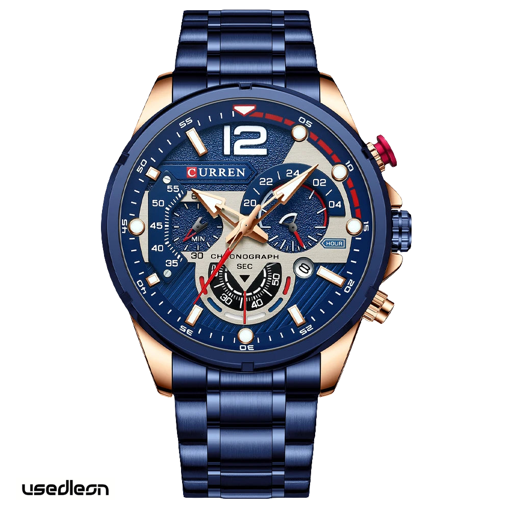 Relógio curren Chronograph- usedleon Usedleon