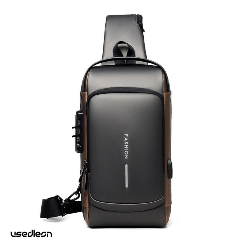 Bolsa de Ombro Antifurto com Carregamento USB